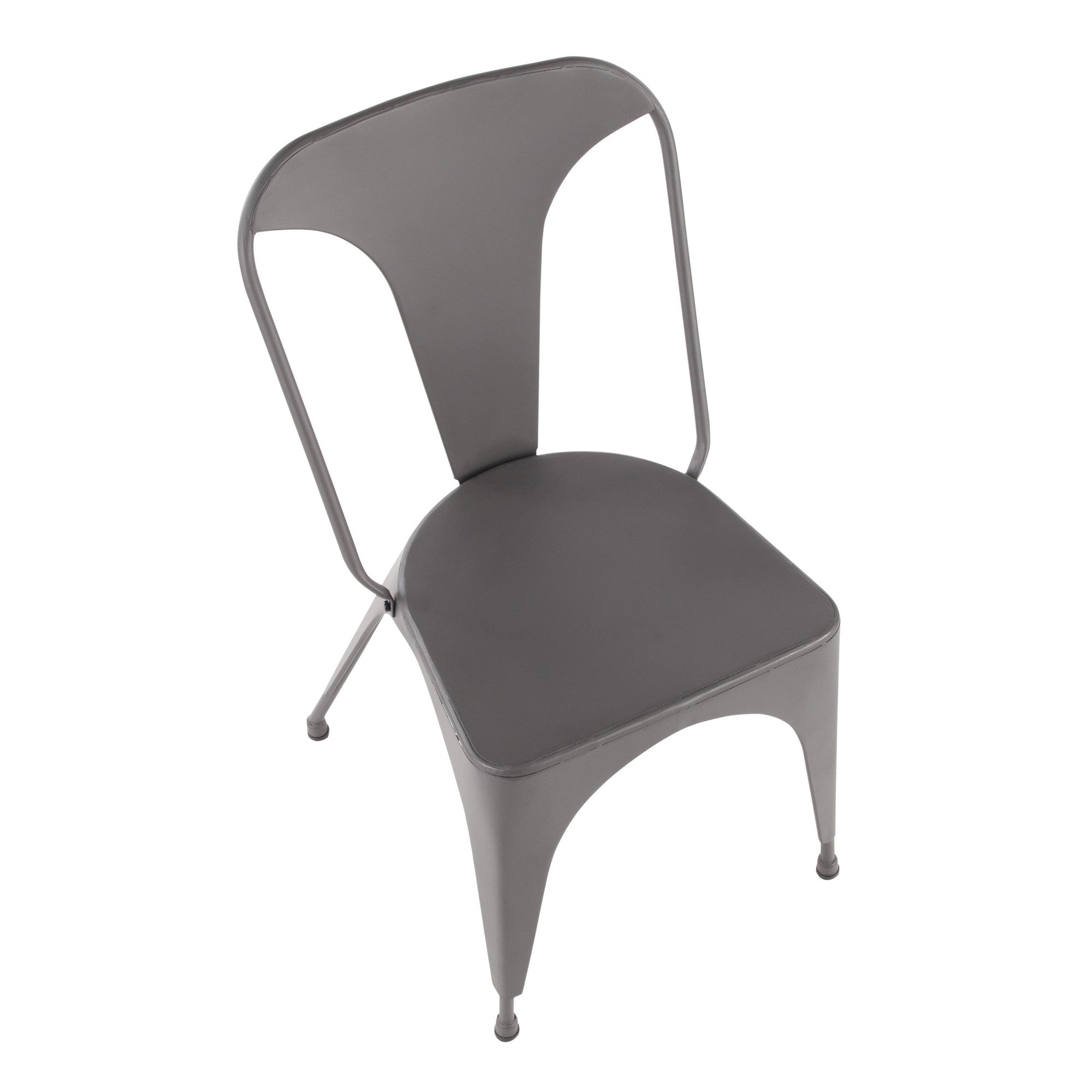 Austin Dining Chair - Set of 2 - Grey Metal