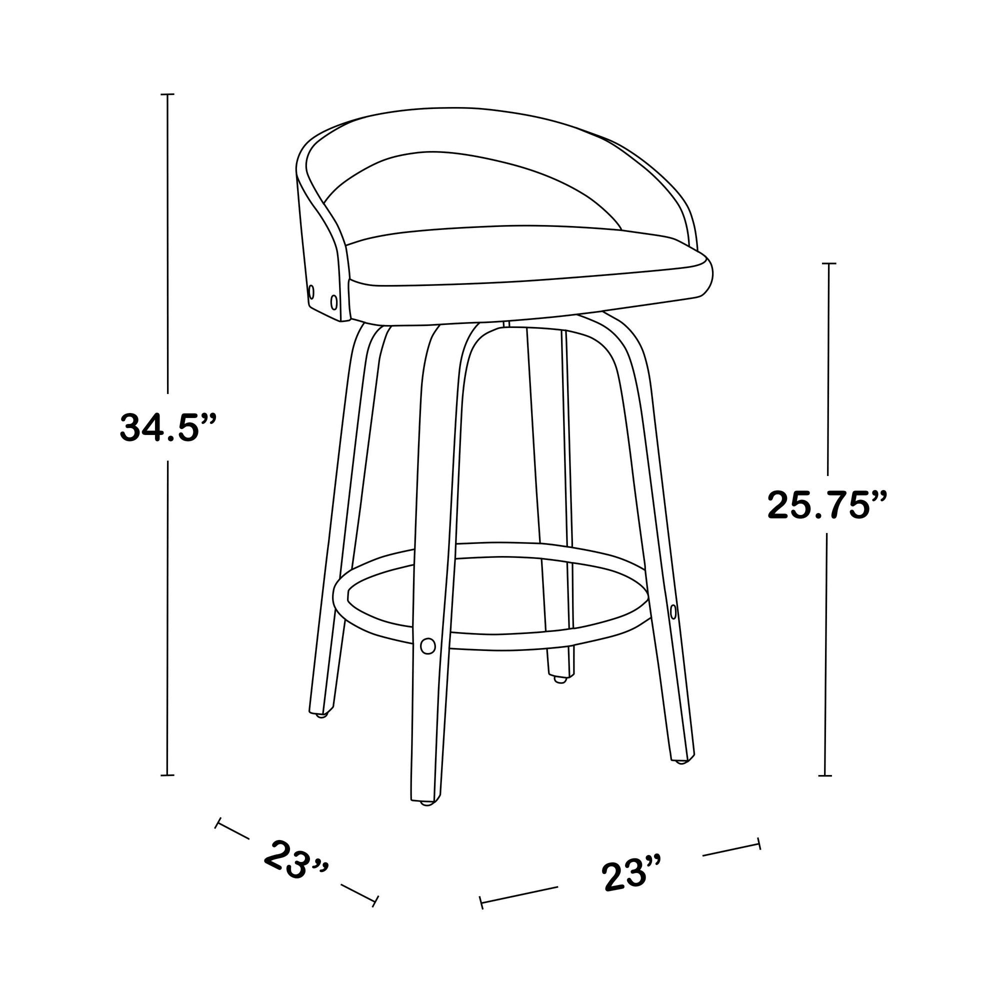 Grotto Upholstered 26" Fixed-Height Counter Stool - Set of 2 - White Wood, Grey PU, Chrome Metal