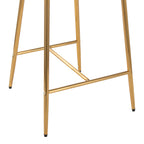 Matisse 26" Fixed-Height Counter Stool - Set of 2 - Gold Metal, Cream Fabric