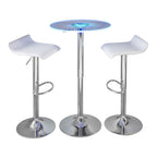 Spyra-ale Bar Set - 3 Piece - Chrome Metal, Clear Acrylic, White Pvc