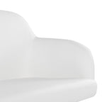 Daniella High Back Bench - Gold Steel, White PU