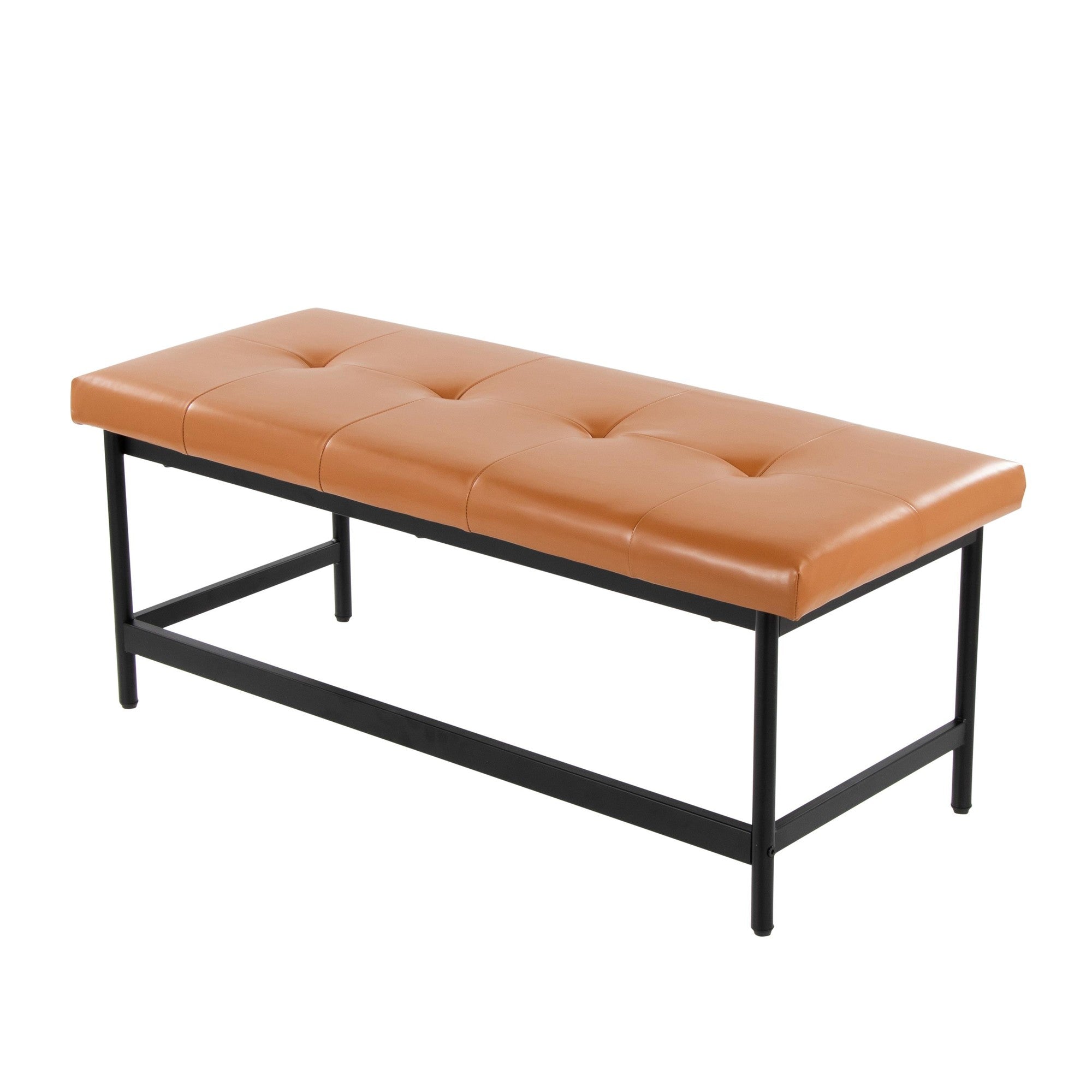 Fuji Bench - Black Metal, Camel PU