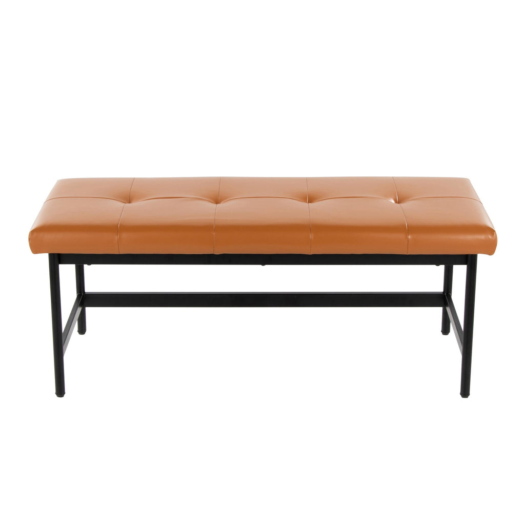 Fuji Bench - Black Metal, Camel PU