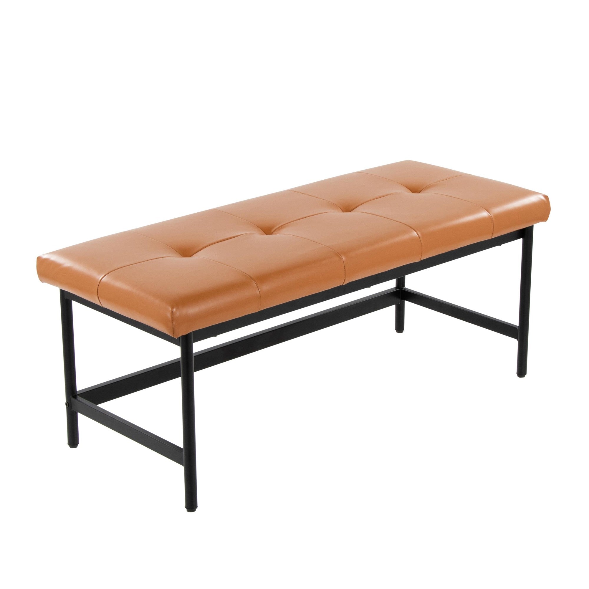 Fuji Bench - Black Metal, Camel PU