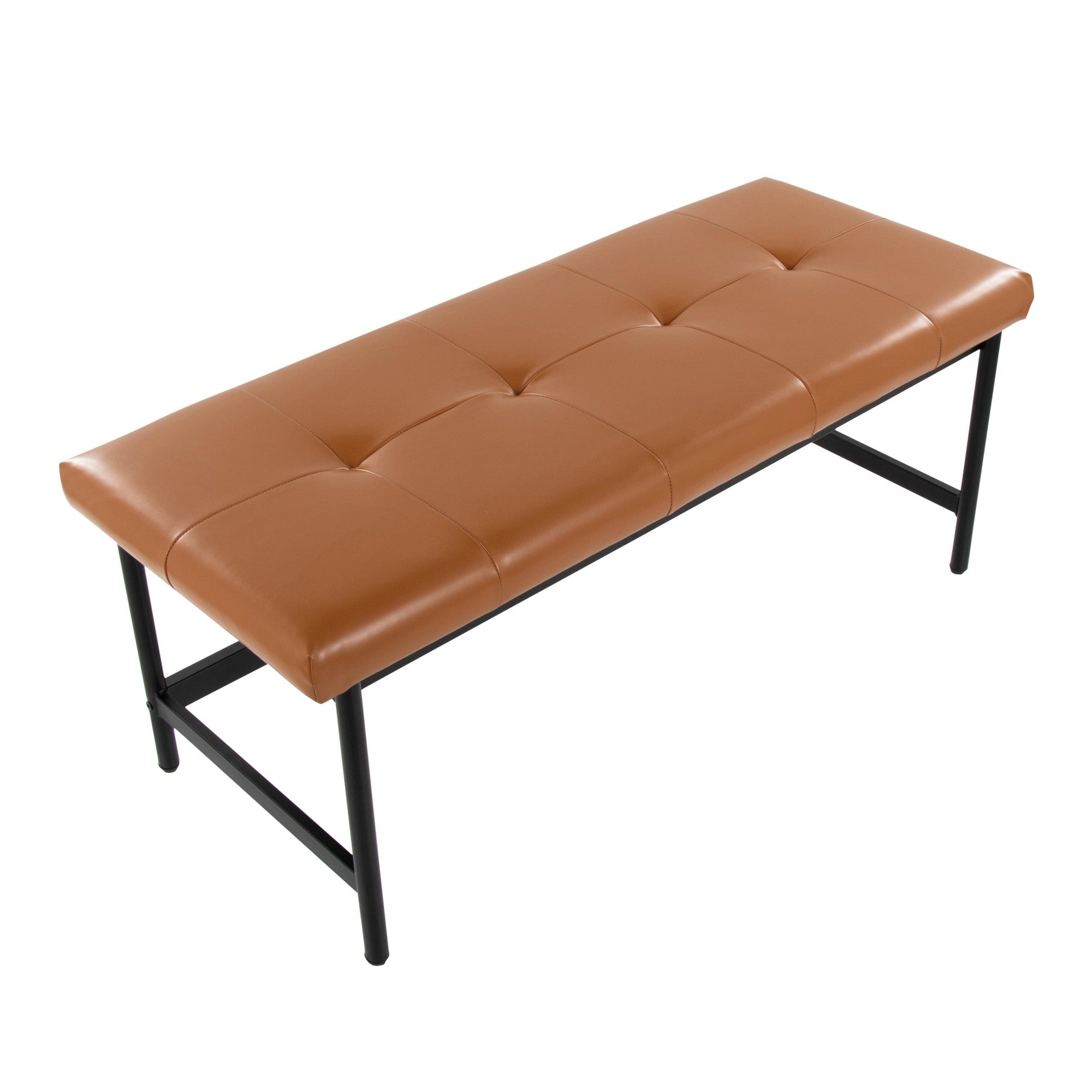Fuji Bench - Black Metal, Camel PU