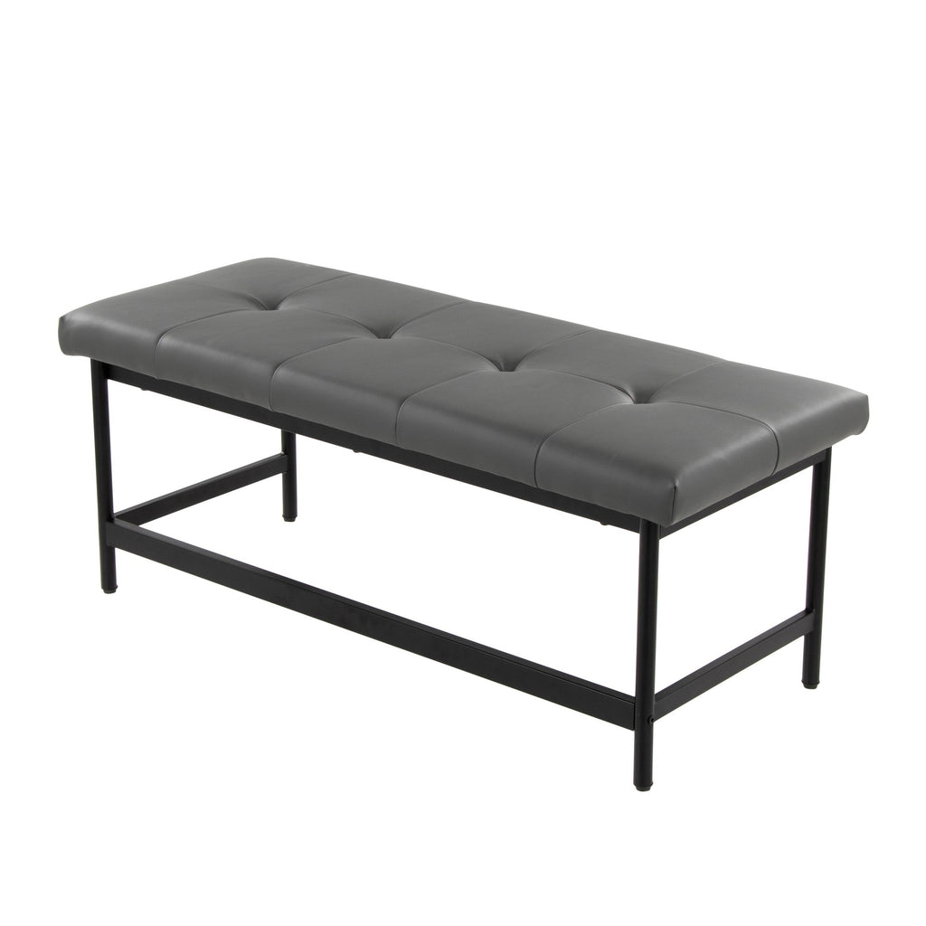 Fuji Bench - Black Metal, Grey PU