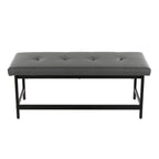 Fuji Bench - Black Metal, Grey PU