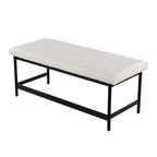 Fuji Bench - Black Metal, White PU