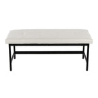 Fuji Bench - Black Metal, White PU