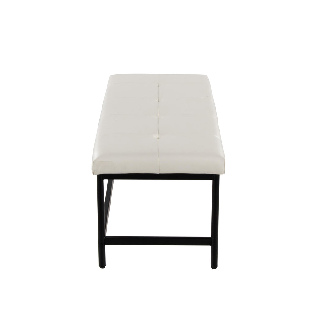 Fuji Bench - Black Metal, White PU