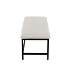 Fuji Bench - Black Metal, White PU