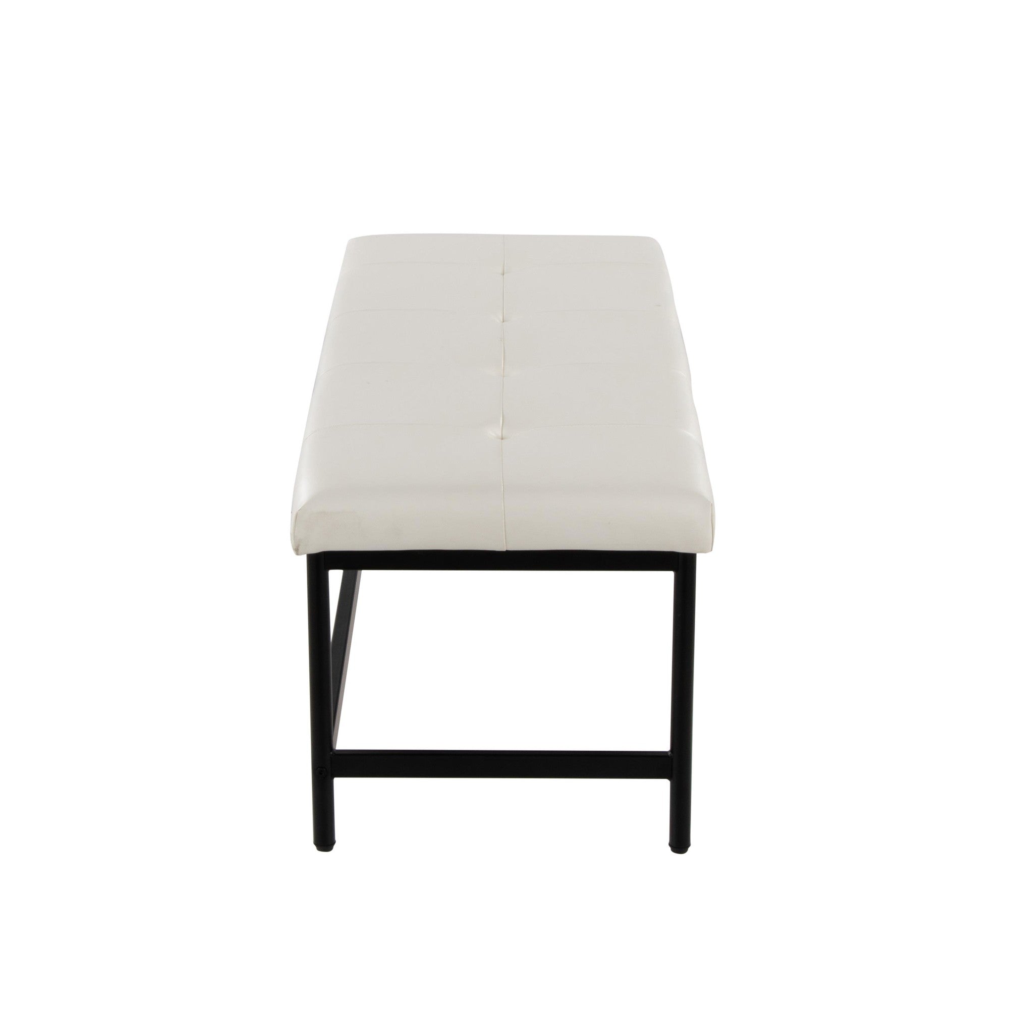 Fuji Bench - Black Metal, White PU