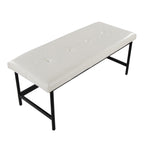 Fuji Bench - Black Metal, White PU