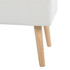 Storage Bench - Natural Wood, Cream Fabric