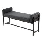 Kari Bench - Black Metal, Grey Wood, Black PU