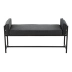 Kari Bench - Black Metal, Grey Wood, Black PU