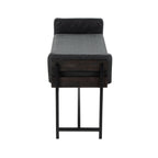 Kari Bench - Black Metal, Grey Wood, Black PU
