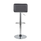 Casper Adjustable Barstool - Set of 2 - Chrome Metal, Black PU