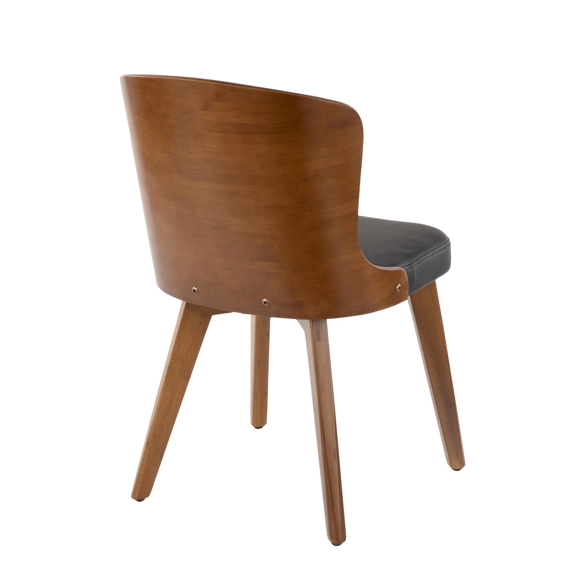 Bocello Chair - Walnut Bamboo, Black PU