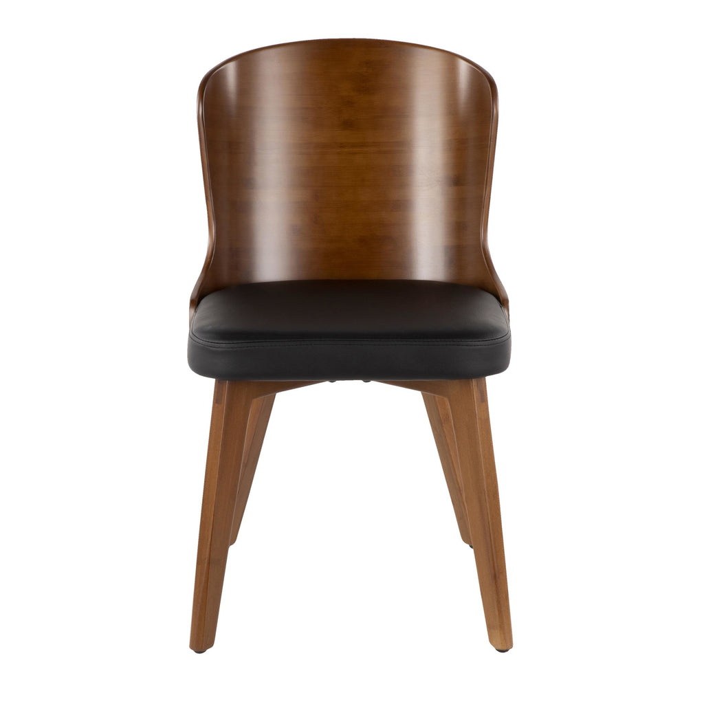 Bocello Chair - Walnut Bamboo, Black PU