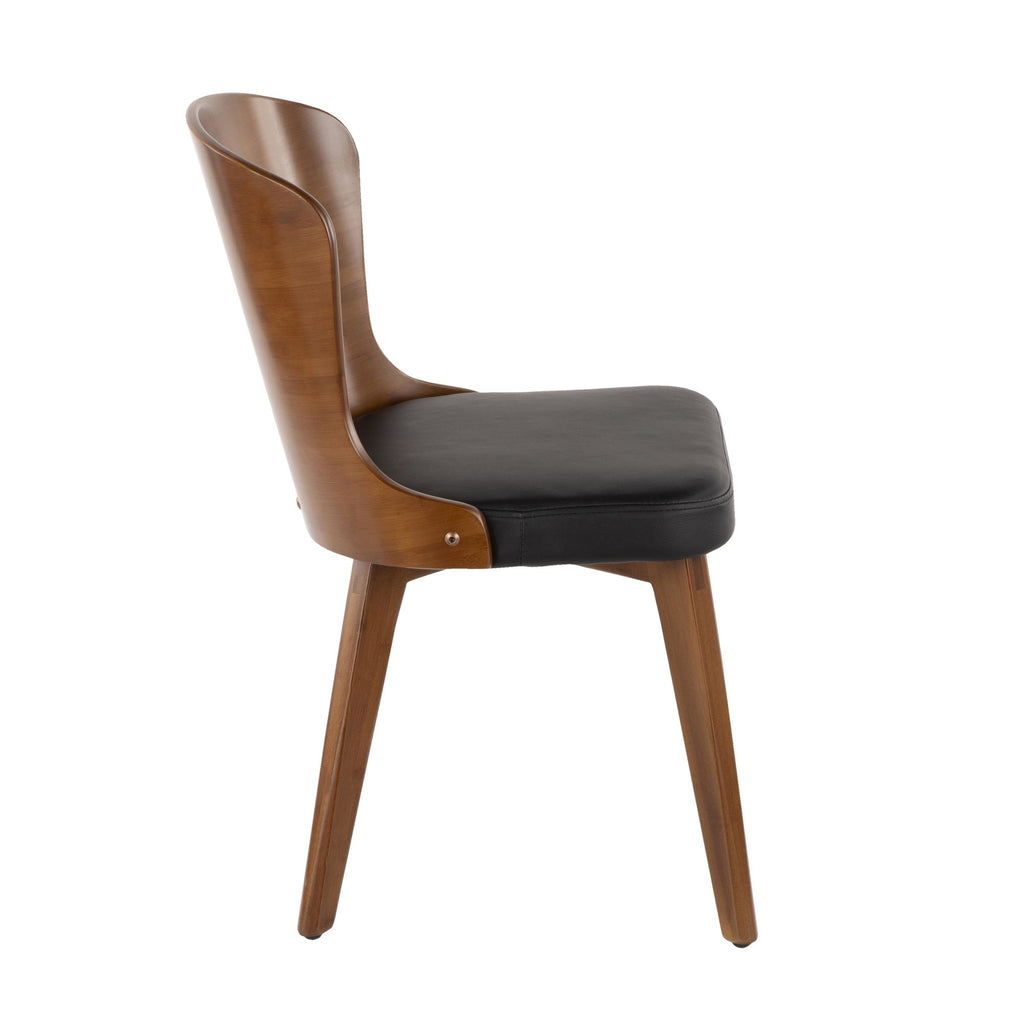 Bocello Chair - Walnut Bamboo, Black PU