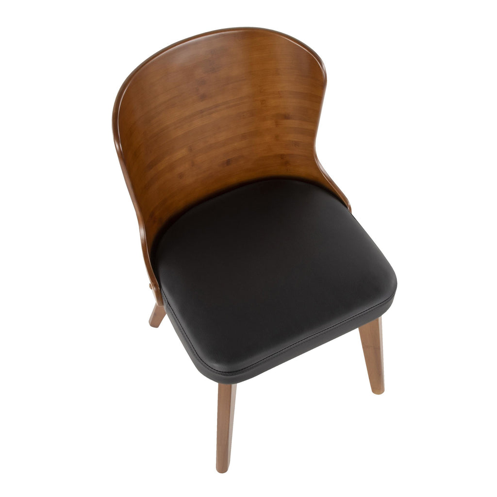 Bocello Chair - Walnut Bamboo, Black PU
