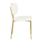 Bouton Chair - Set of 2 - Gold Metal, Cream Velvet