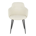 Boyne Chair - Black Metal, Cream Noise Fabric