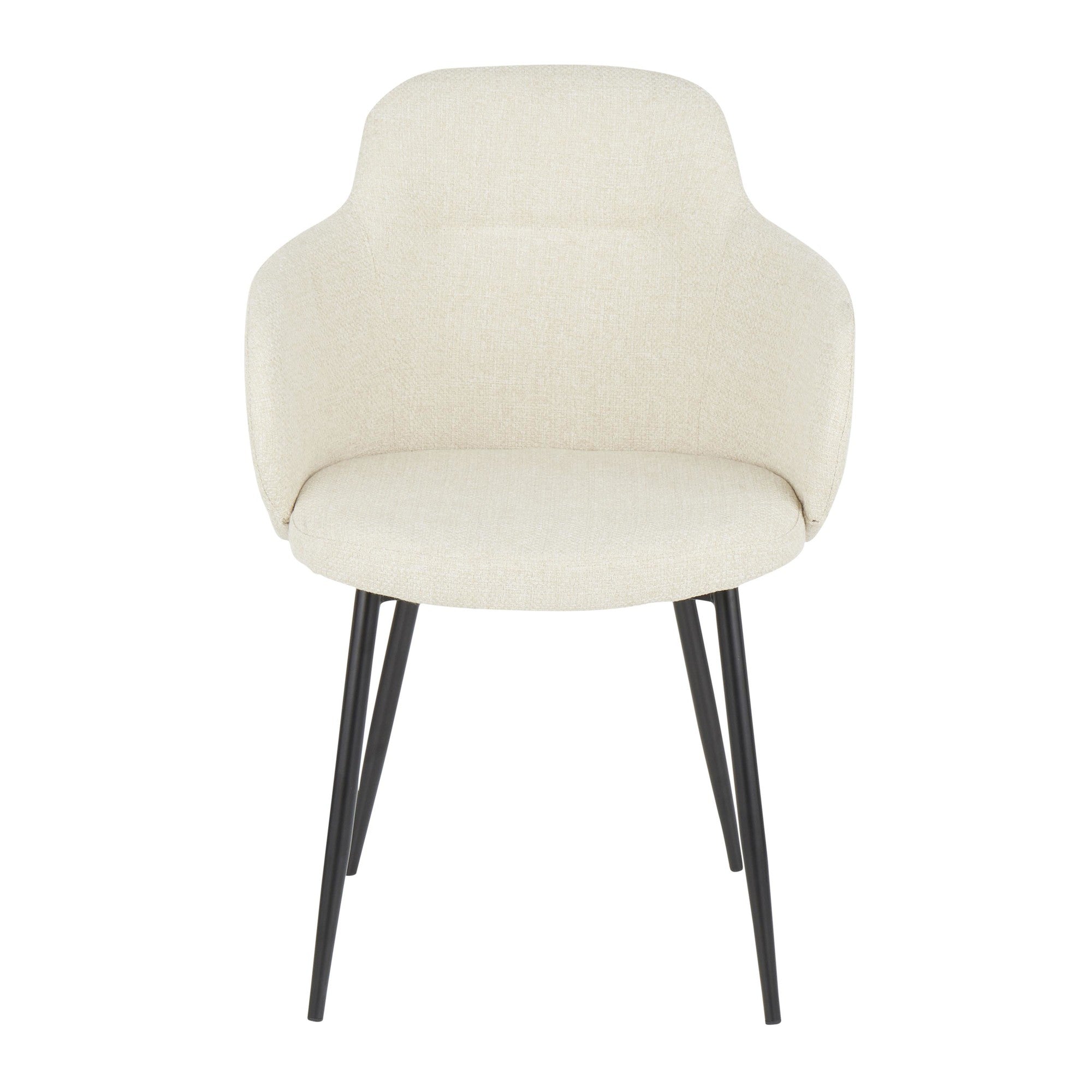 Boyne Chair - Black Metal, Cream Noise Fabric