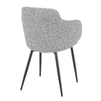 Boyne Chair - Black Metal, Grey Noise Fabric