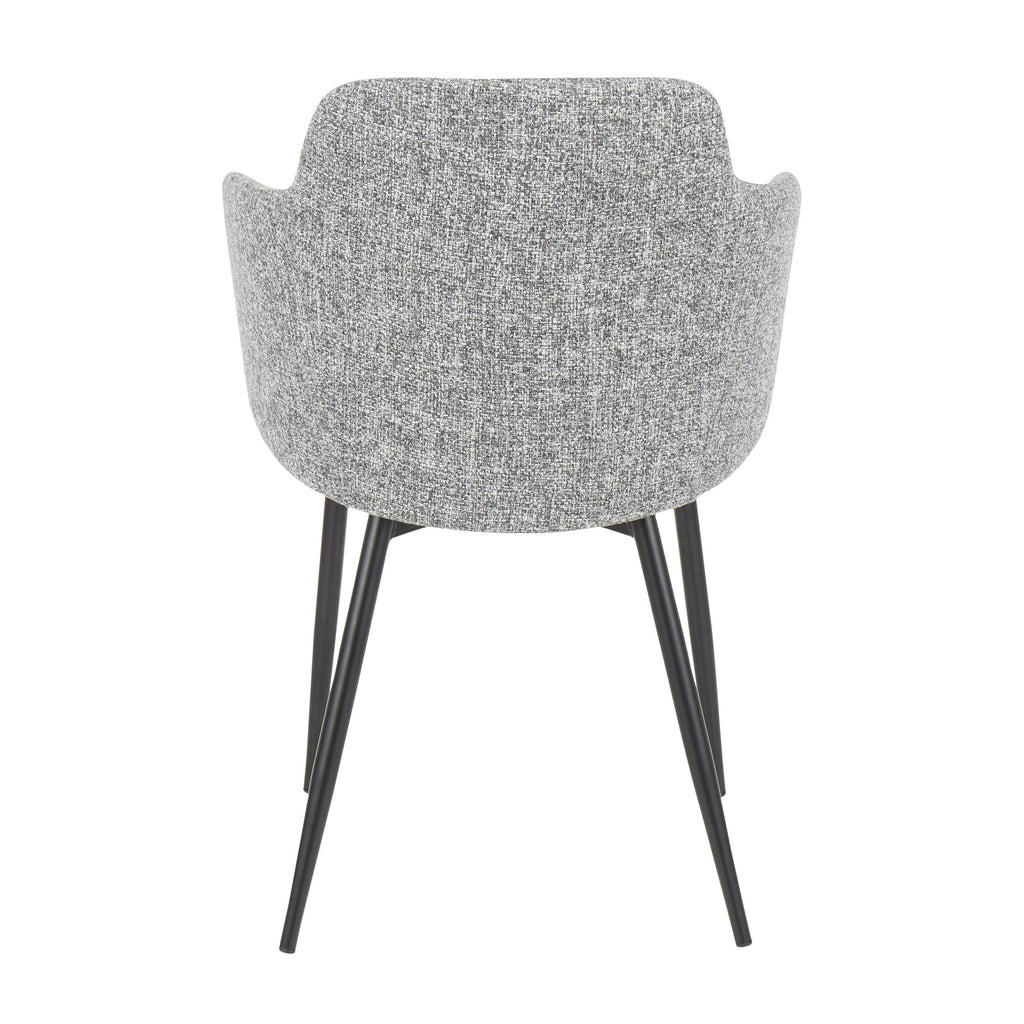 Boyne Chair - Black Metal, Grey Noise Fabric