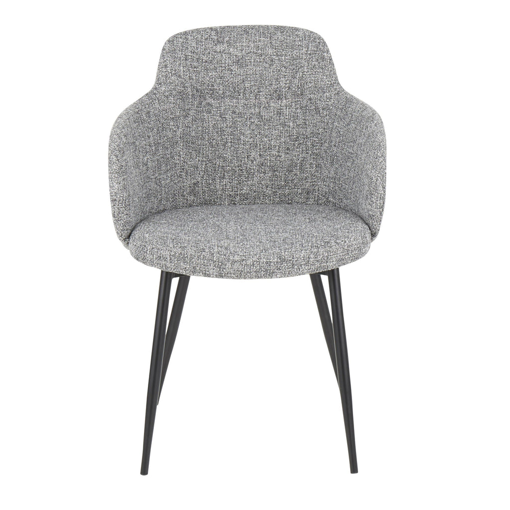 Boyne Chair - Black Metal, Grey Noise Fabric