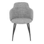 Boyne Chair - Black Metal, Grey Noise Fabric