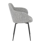Boyne Chair - Black Metal, Grey Noise Fabric