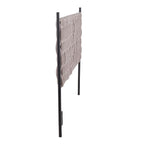 Braided Matisse Headboard - Black Metal, Grey Fabric
