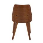 Anabelle Bent Wood Chair - Set of 2 - Walnut Wood, Cream Fabric
