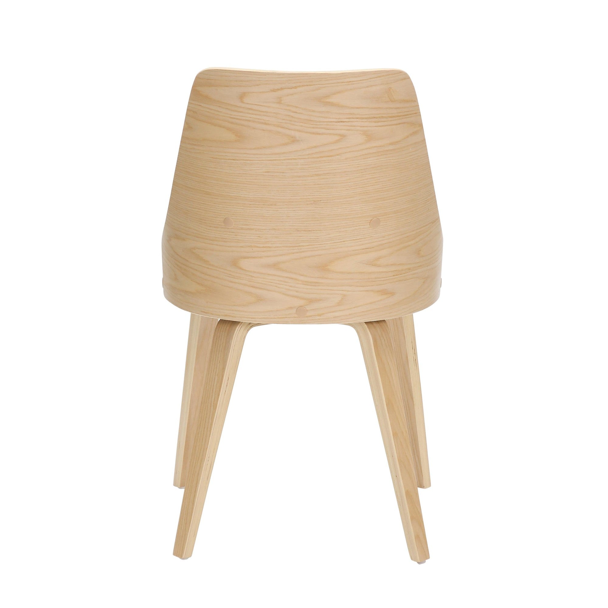 Anabelle Bent Wood Chair - Set of 2 - Natural Wood, Cream Fabric