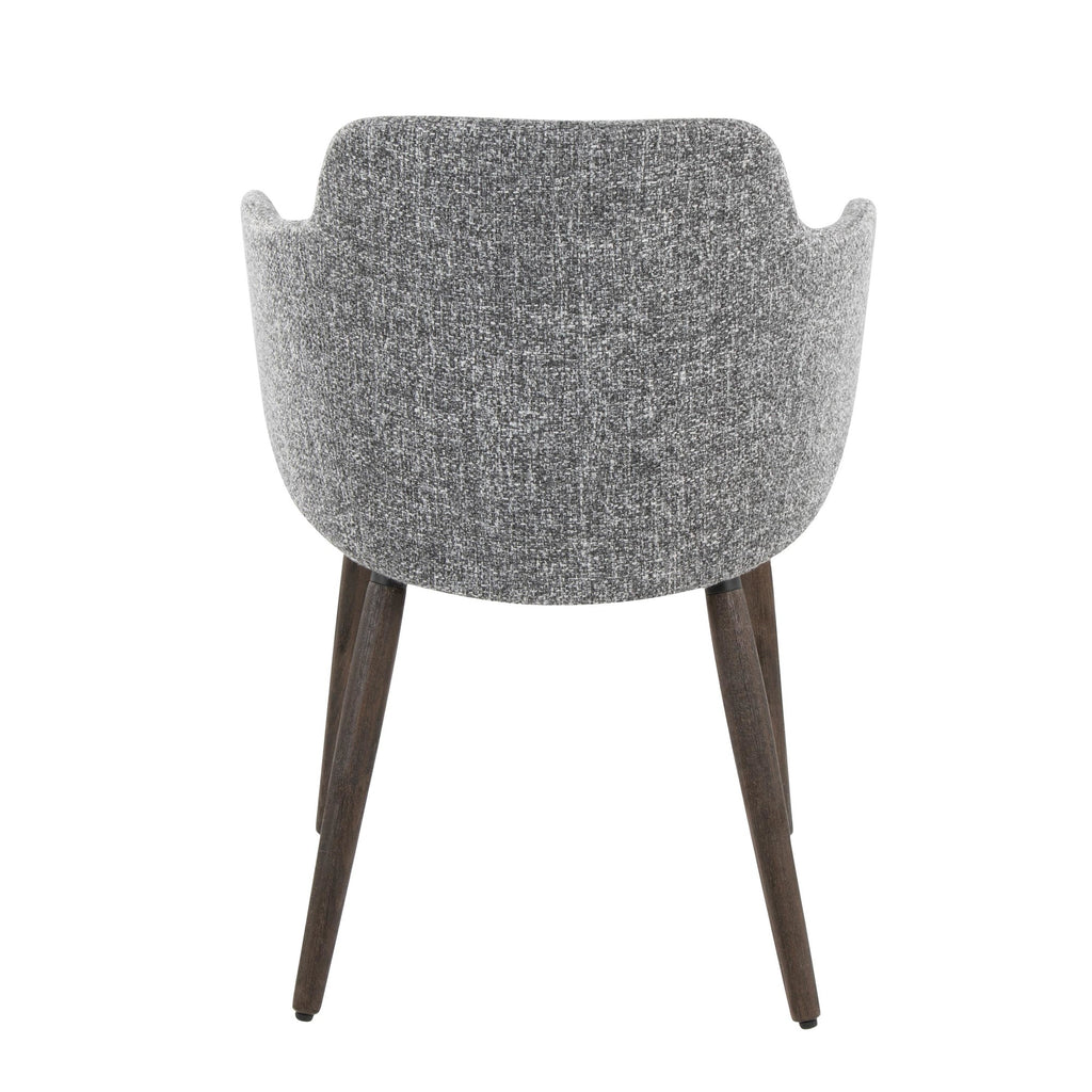 Boyne Chair - Set of 2 - Dark Walnut Wood, Dark Grey Fabric