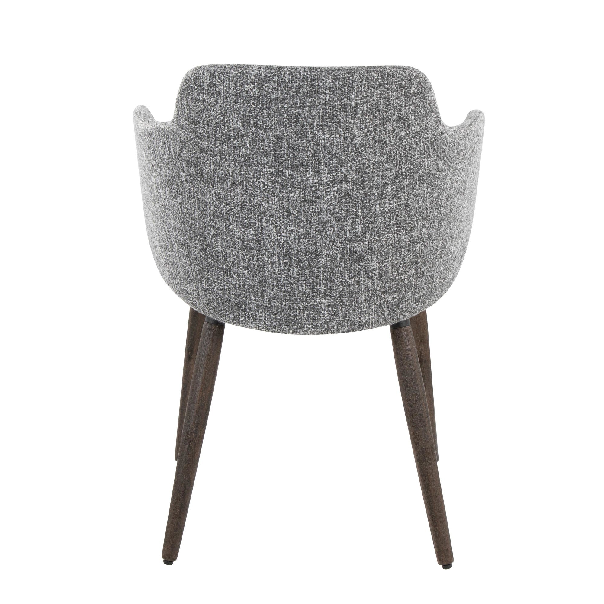 Boyne Chair - Set of 2 - Dark Walnut Wood, Dark Grey Fabric