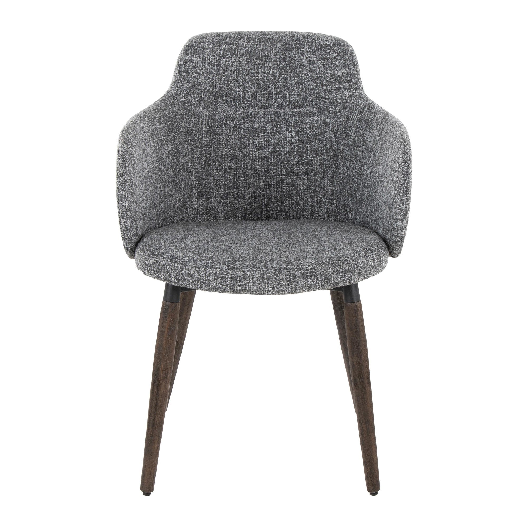 Boyne Chair - Set of 2 - Dark Walnut Wood, Dark Grey Fabric