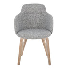 Boyne Chair - Set of 2 - Whitewashed Wood, Dark Grey Noise Fabric