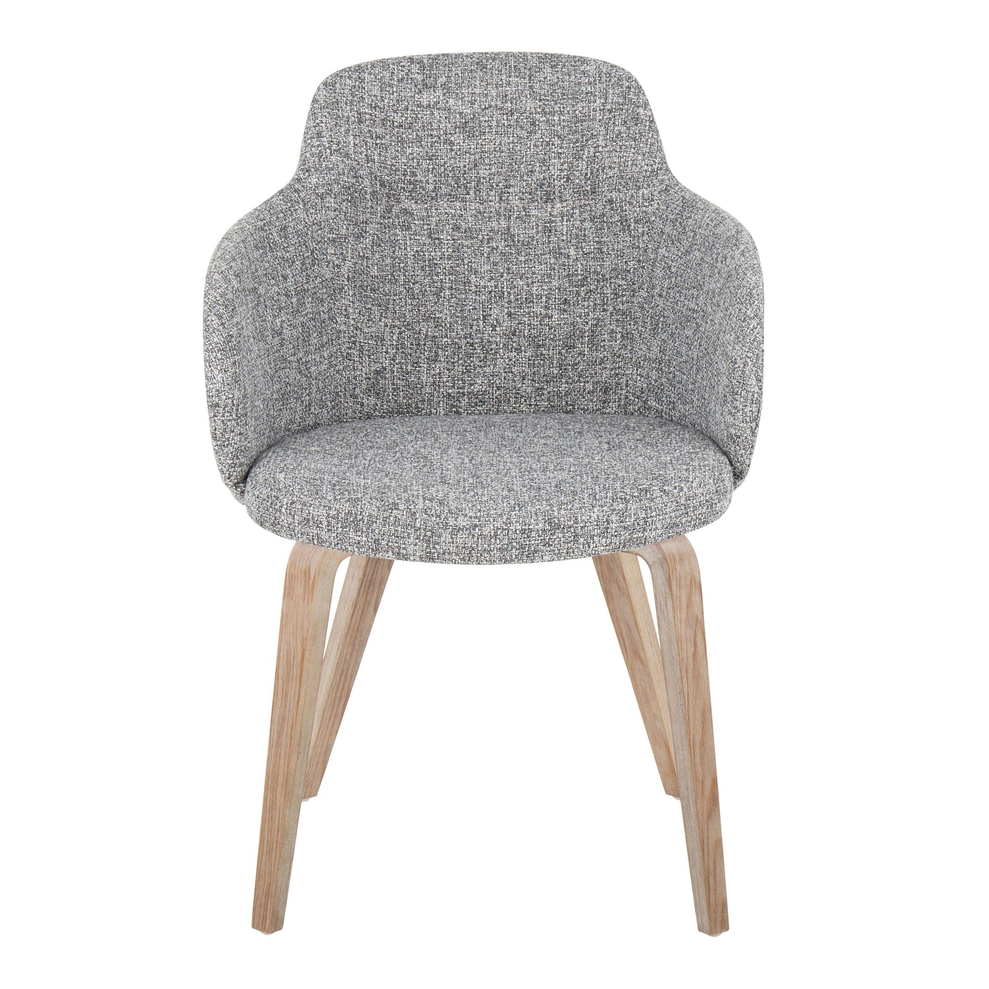 Boyne Chair - Set of 2 - Whitewashed Wood, Dark Grey Noise Fabric