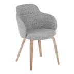 Boyne Chair - Set of 2 - Whitewashed Wood, Dark Grey Noise Fabric