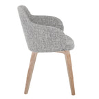 Boyne Chair - Set of 2 - Whitewashed Wood, Dark Grey Noise Fabric