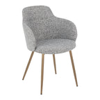 Boyne Chair - Set of 2 - Antique Copper Metal, Dark Grey Fabric