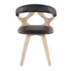 Gardenia Chair - Whitewashed Wood, Brown PU