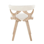 Gardenia Chair - Whitewashed Wood, Cream Fabric