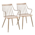 Preston Chair - Set of 2 - Antique Copper, Whitewashed Wood