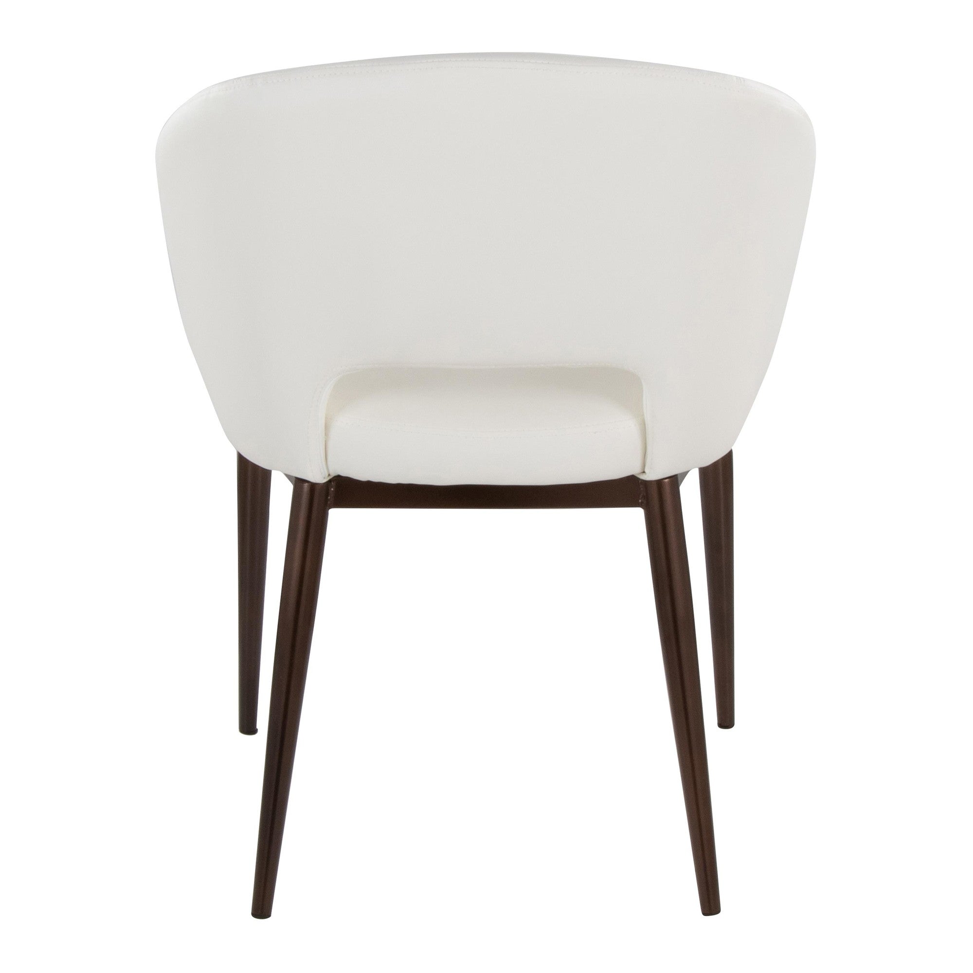 Renee Chair - Copper Metal, White PU