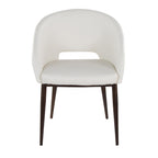 Renee Chair - Copper Metal, White PU